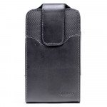 Wholesale Vertical Armor Double Loop Belt Clip Pouch Large 22 Fits iPhone 13 and more (Black)